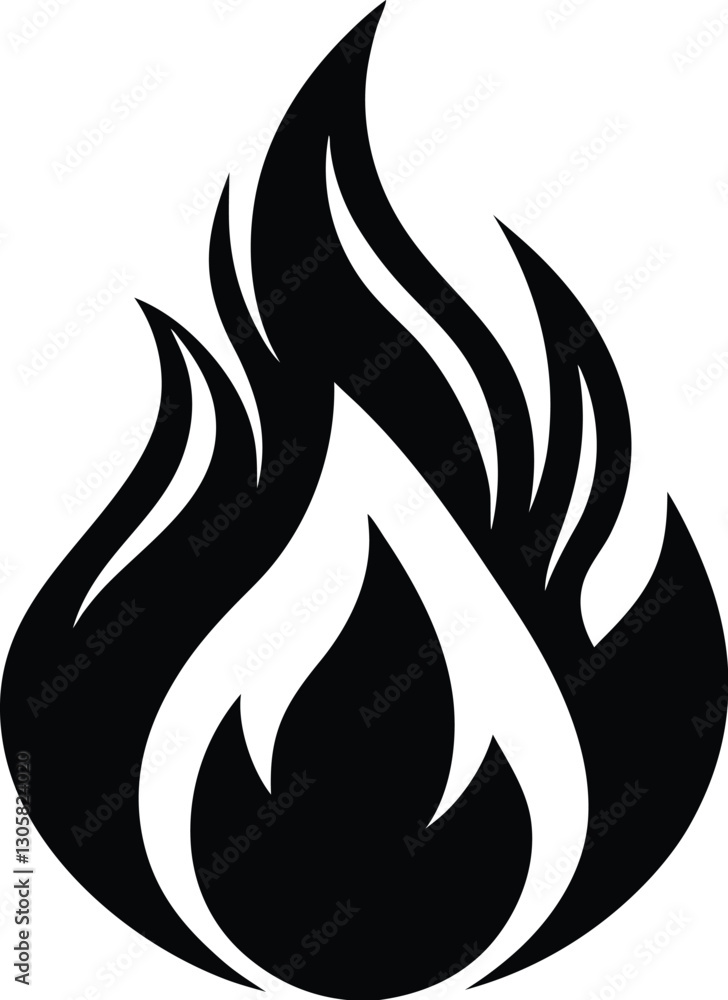 Fire icon vector , Fire flame icons, fire silhouette vector illustration Fire icon vector , Fire flame icons, fire silhouette vector illustration