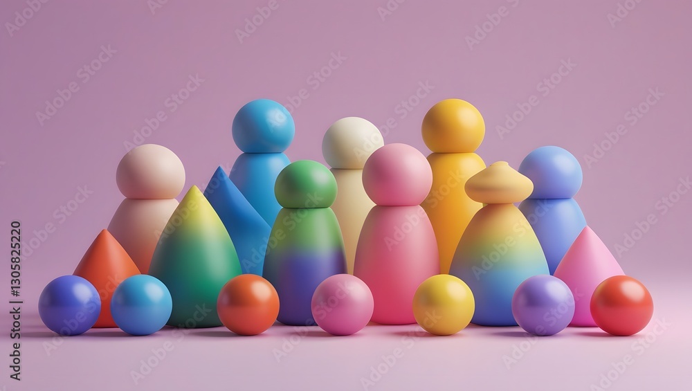 Naklejka premium Doll Color Diversity