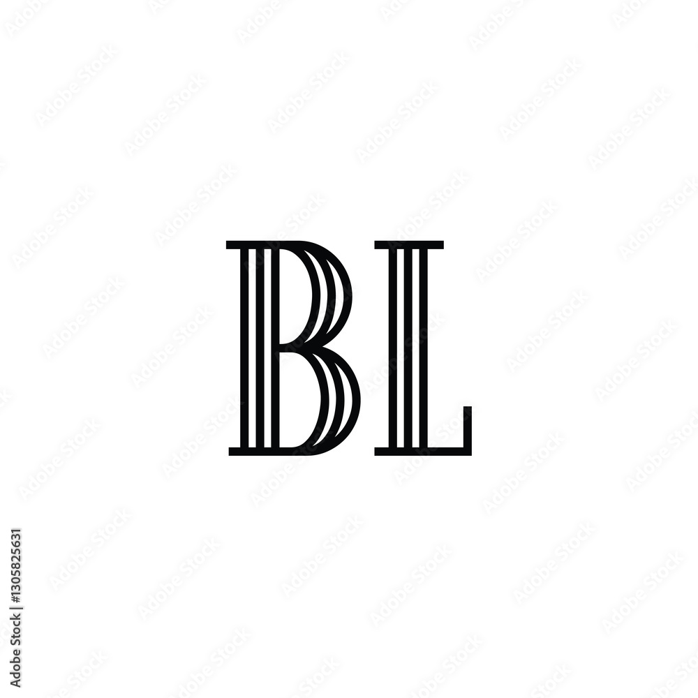 BL monogram logo design letter text name symbol monochrome logotype alphabet character simple logo BL monogram logo design letter text name symbol monochrome logotype alphabet character simple logo