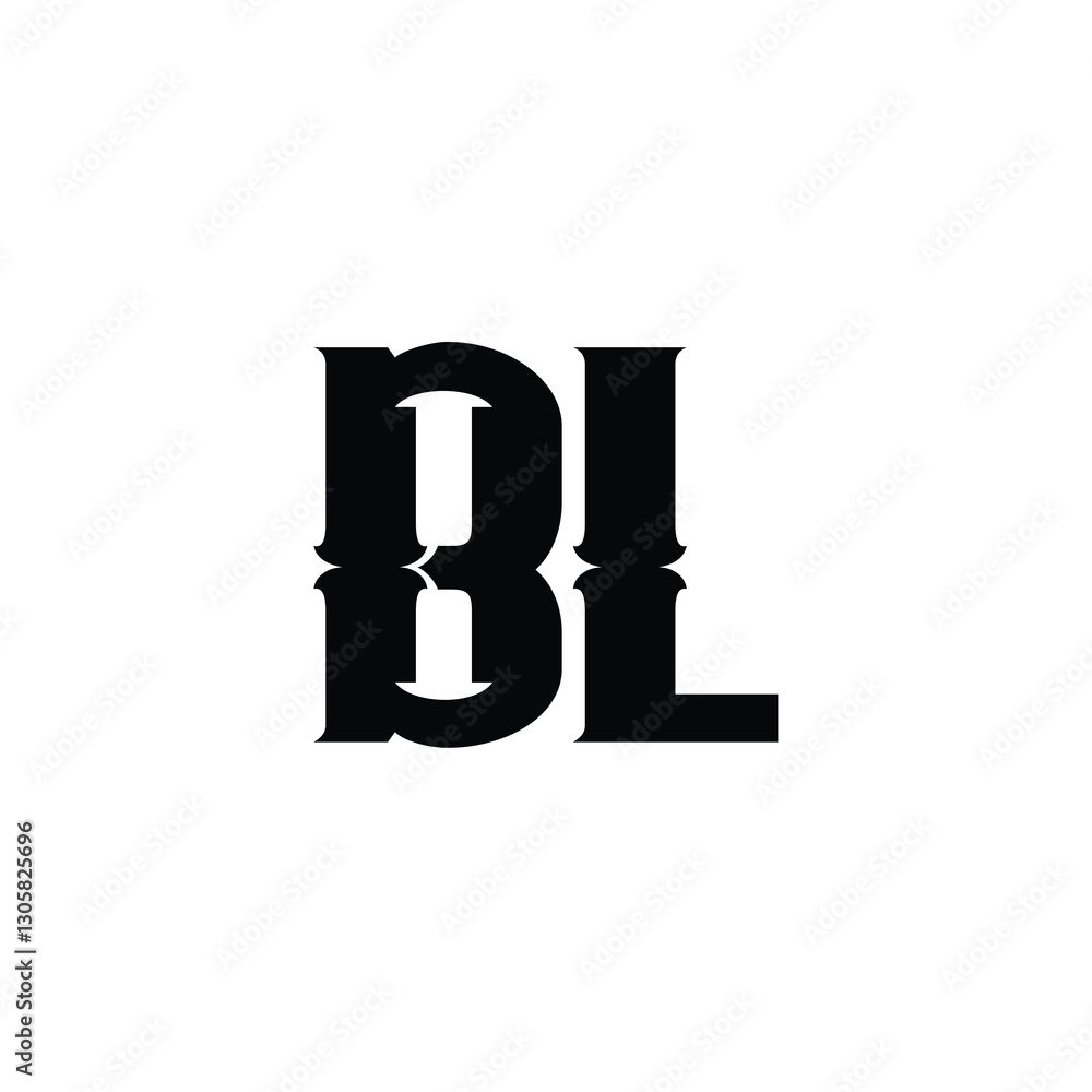 BL monogram logo design letter text name symbol monochrome logotype alphabet character simple logo BL monogram logo design letter text name symbol monochrome logotype alphabet character simple logo