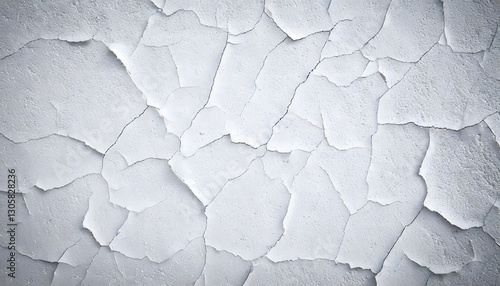 Cracked White Painted Wall Texture Background