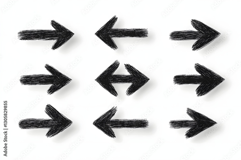 Black Grunge Brushed Directional Arrows Graphic Pattern Black Grunge Brushed Directional Arrows Graphic Pattern