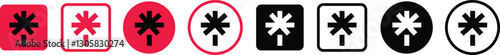 Set of red and black Linktree icons, Simple and clean Linktree icons for enhancing your online presence and directing traffic.