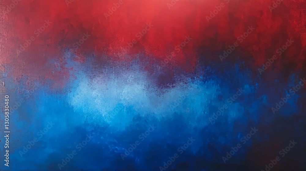 Naklejka premium Warm crimson and bright blue mist, rich and bold with smooth transitions and cloud-like texture