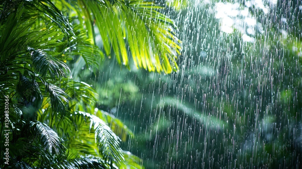 Obraz premium Rainforest Seasonal Rain