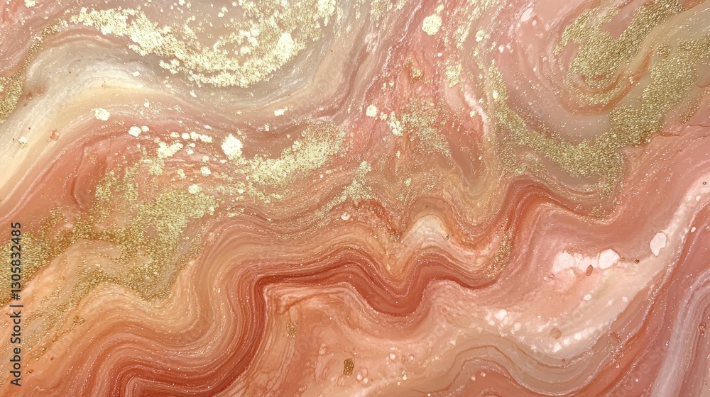 Fototapeta premium Warm rose gold and amber swirls, glowing and rich with subtle transitions