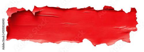 Wallpaper Mural Torn red paper texture with rough edges on transparent background. Abstract art design. Torontodigital.ca