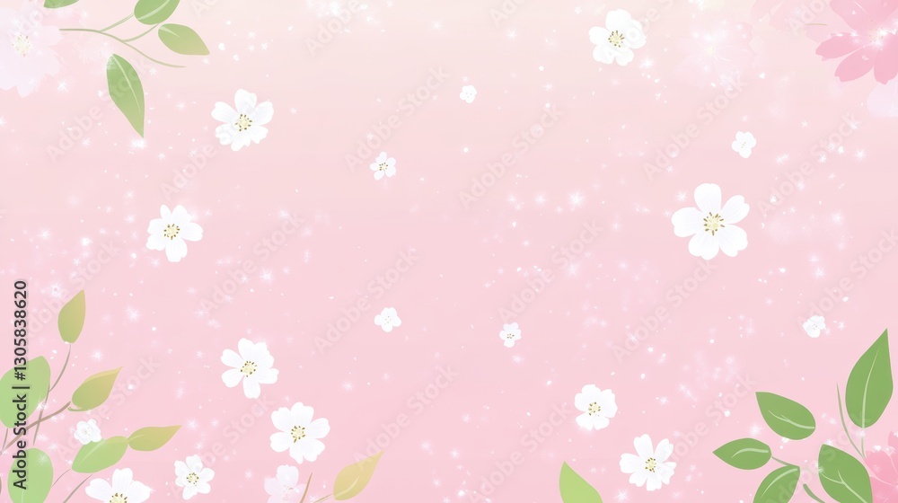 Beautiful background template made of Spring flowers. Beautiful background template made of Spring flowers.