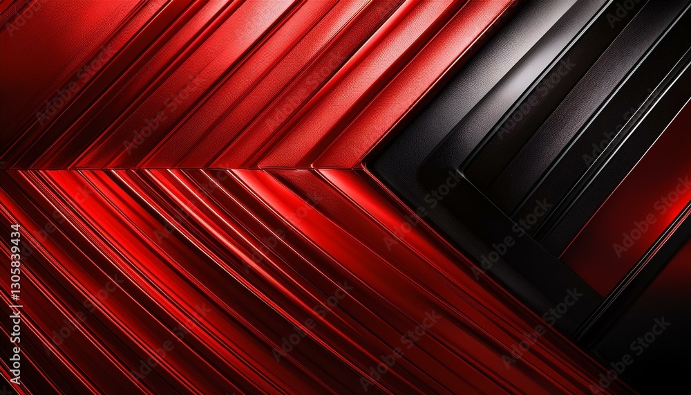 Fototapeta premium abstract red black metallic background illustration red metallic backdrop