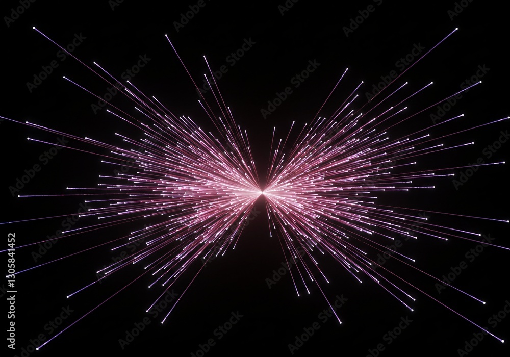 Fototapeta premium Abstract fiber optic light trails creating a sense of speed and data transfer
