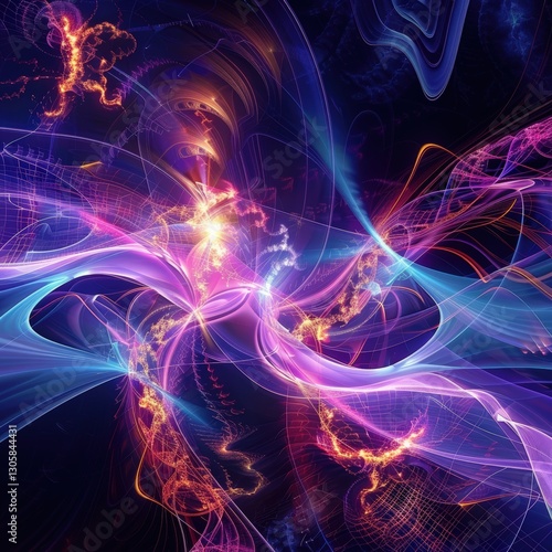 Vibrant abstract fractal artwork in vivid colors