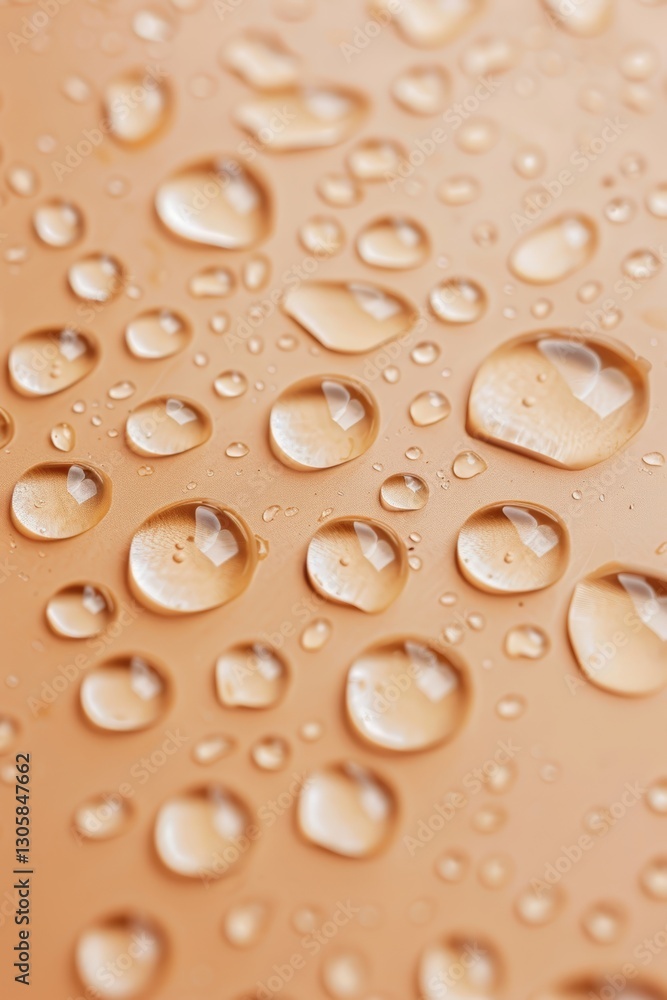 Close-up of water droplets on a surface Close-up of water droplets on a surface