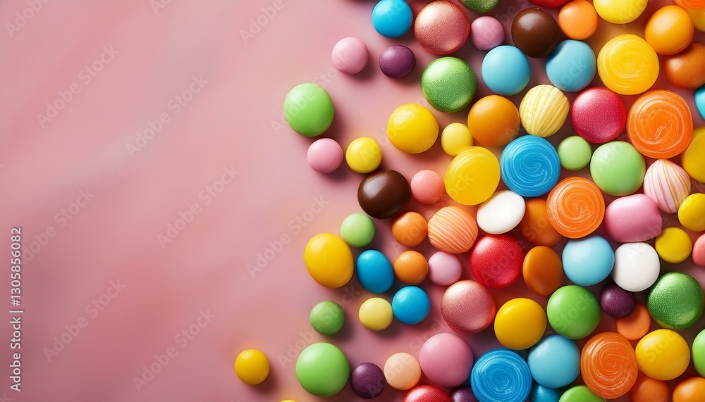 Obraz premium vibrant candy backdrop copy space