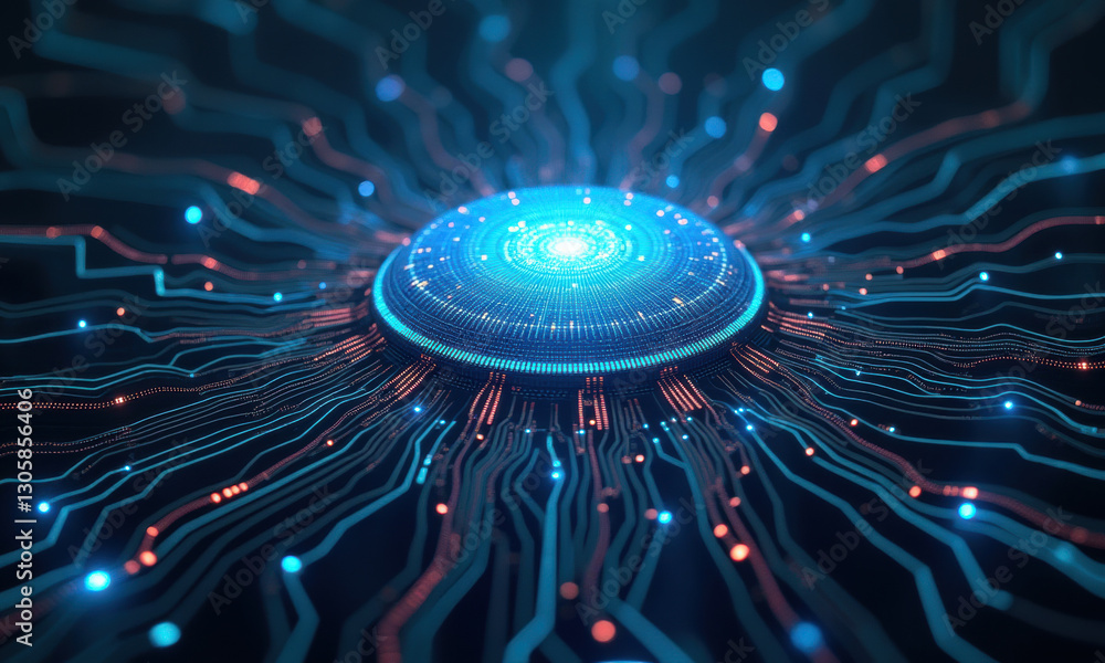 Futuristic Tech Data Network Glow - AI & Machine Learning Futuristic Tech Data Network Glow - AI & Machine Learning
