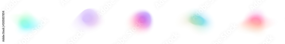 Fototapeta premium Soft gradient background with abstract blur effect, blue and green color transition, grainy watercolor texture, fluid neon mesh design. Flat vector illustration isolated on white background.