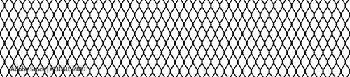 Seamless basketball net pattern, black and white geometric wire texture, abstract fishnet design for sports background. Flat vector illustration isolated on white background.