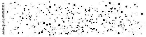 Messy tiny dot pattern, subtle grainy texture with confetti splash effect, rough sketch doodle motif on digital watercolor backdrop. Flat vector illustration isolated on white background.
