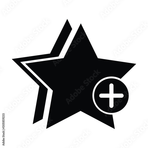 Add to Favorite Star Icon  Isolated Star Symbol on White Background for Quick Access