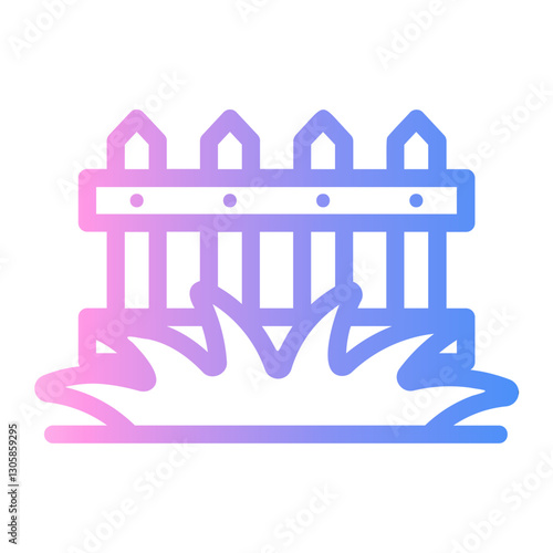 fence Line Gradient Icon