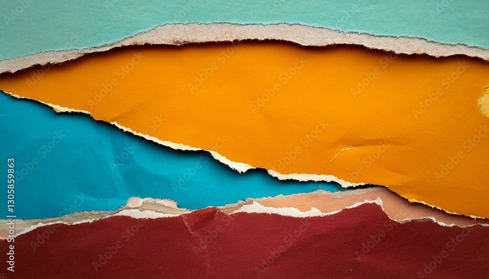 Fototapeta premium pieces of old colored torn paper background