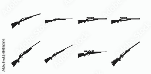 Hunting rifle silhouette