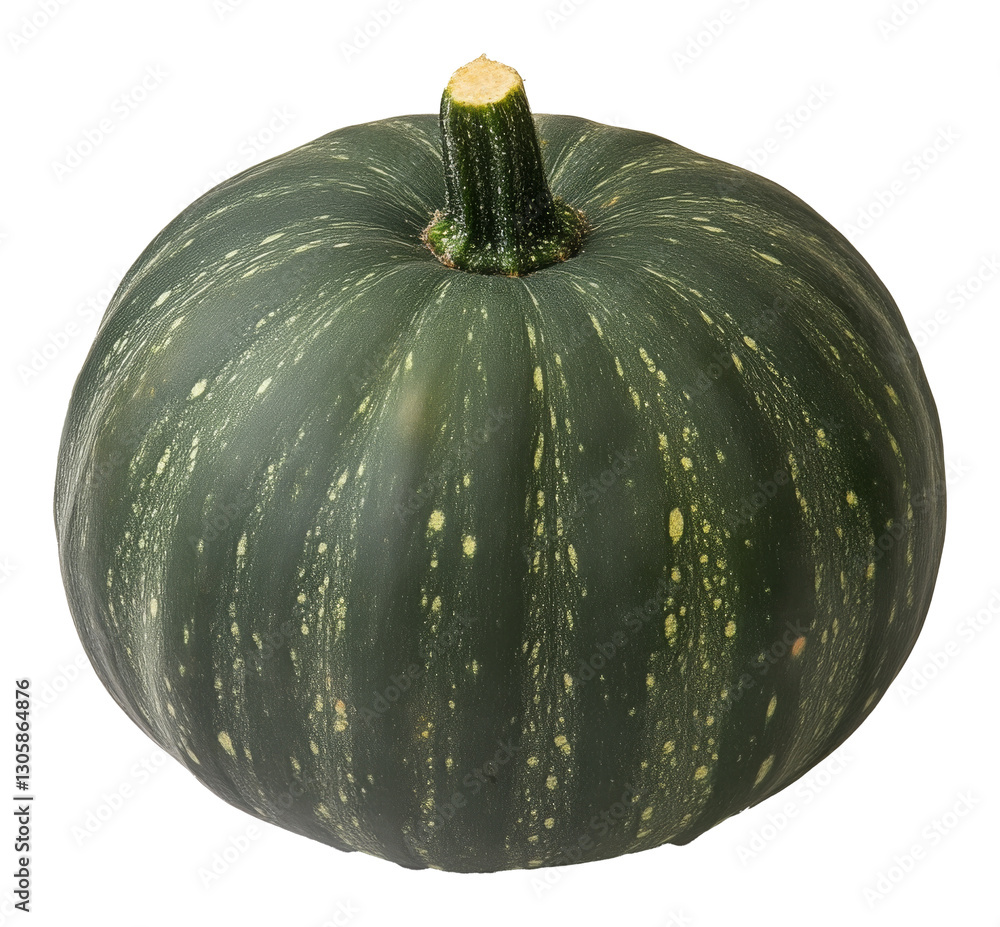 Green kabocha squash isolated on transparent background, fresh produce concept Green kabocha squash isolated on transparent background, fresh produce concept