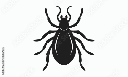 Tick insect silhouette icon