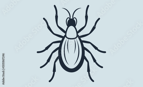 Tick insect silhouette icon