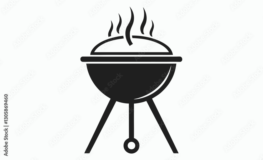 Outdoor grill vector icon, outdoor grill vector, barbecue cooking icon, BBQ symbol Outdoor grill vector icon, outdoor grill vector, barbecue cooking icon, BBQ symbol
