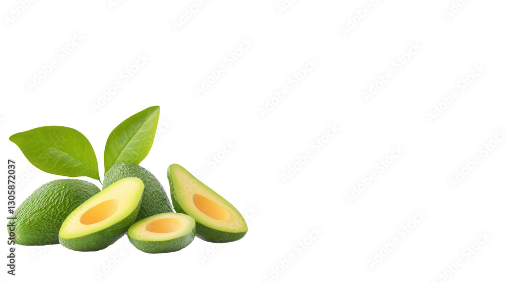 custom made wallpaper toronto digitalFresh Green Avocado Slices Closeup on a Plain White Background  Healthy Organic Fruit Superfood Nutrition and Dietary Concept