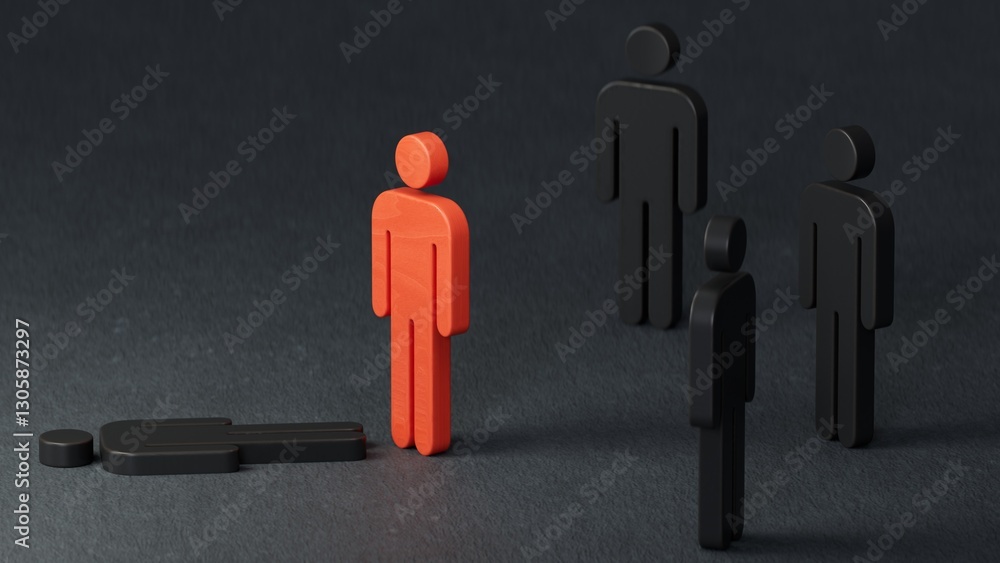 The conflict between two companies and a business, the rivalry of Leaders in blue and red leads a group of black employees to compet. The conflict between two companies and a business, the rivalry of Leaders in blue and red leads a group of black employees to compet.