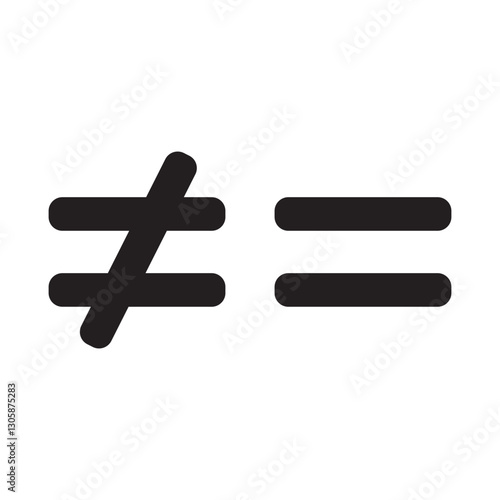 unequal and equal icon