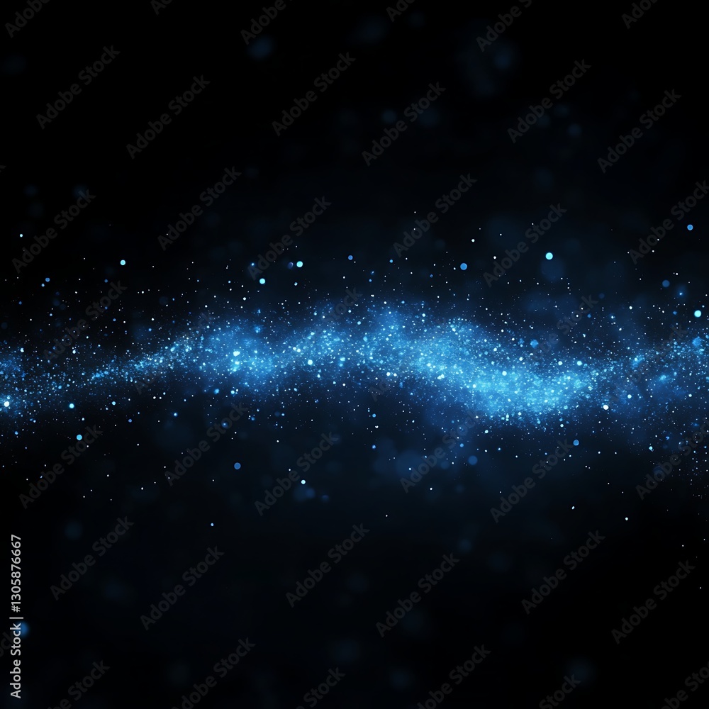 Obraz premium Cosmic Blue Nebula Stream