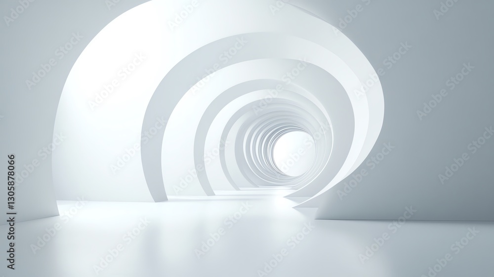 Fototapeta premium The beauty of limits, endless mathematical spirals, abstract 3D visualization