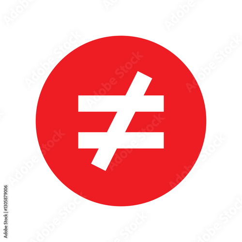 not equal icon