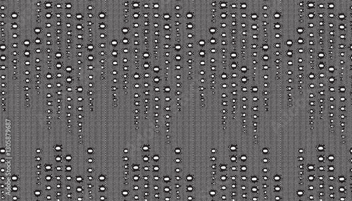 Black lace fabric with a gradient of dot sizes