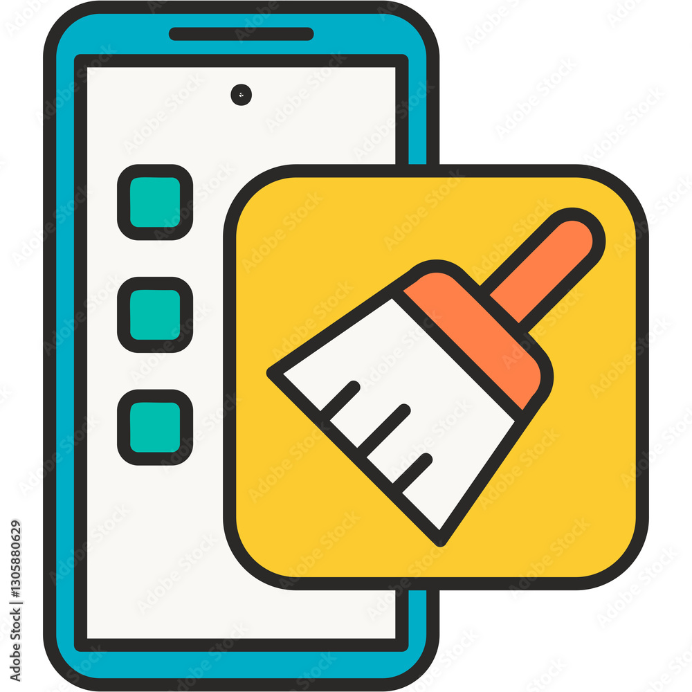 Cleaner Mobile App Sticker Cleaner Mobile App Sticker