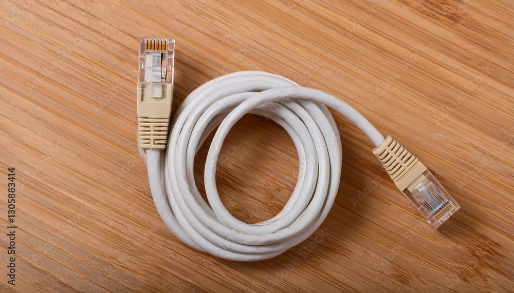 Coiled Ethernet Cable Coiled Ethernet Cable
