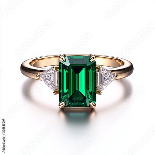 Luxury emerald ring