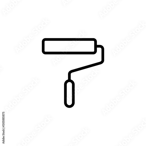 Paint icon logo design. paint brush sign and symbol. paint roller icon vector