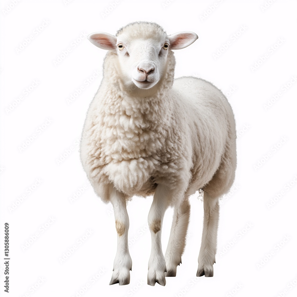 Adorable Sheep in Pasture: White Wool Livestock and Sustainable Farming Practices in Rural Agriculture Adorable Sheep in Pasture: White Wool Livestock and Sustainable Farming Practices in Rural Agriculture