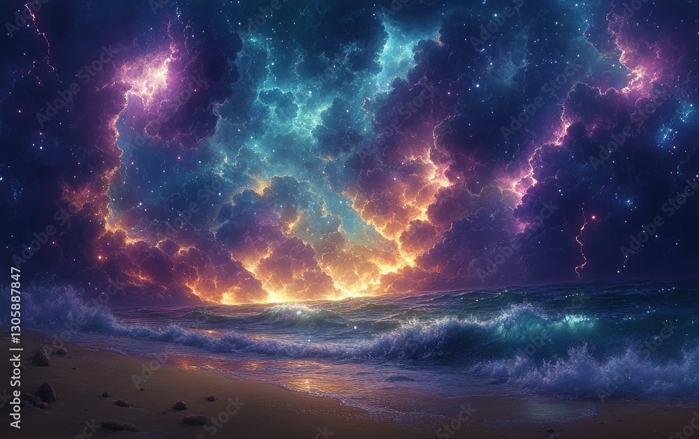 Fototapeta premium sunrise in the space