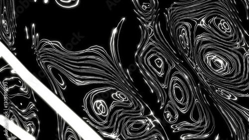 VJ ノイズ サイケデリック マーブル 白黒 [ループ対応] [別Verあり]