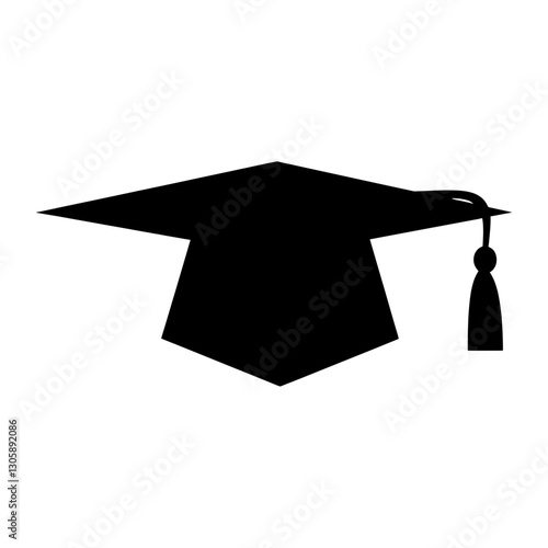 Graduation caps silhouette achievement letterbox vector