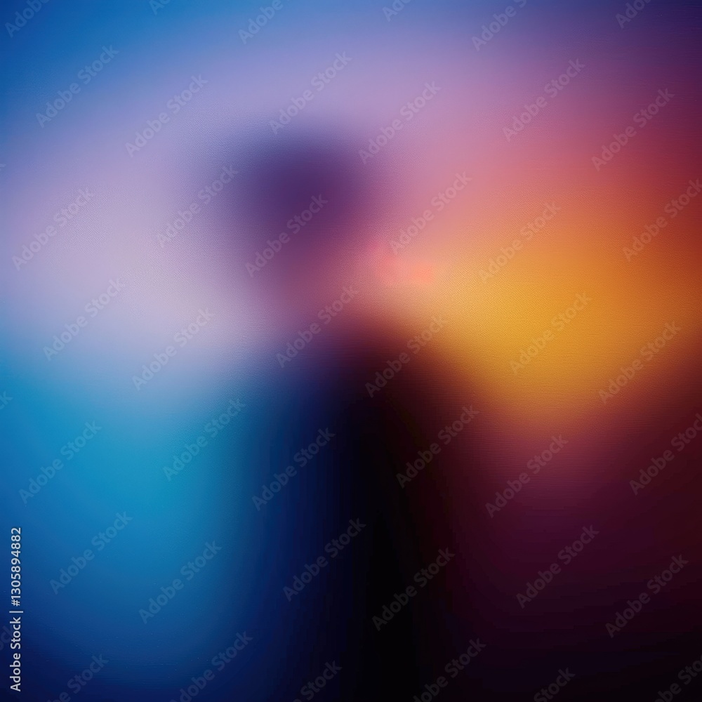 Silhouette of a person in vibrant colors Silhouette of a person in vibrant colors