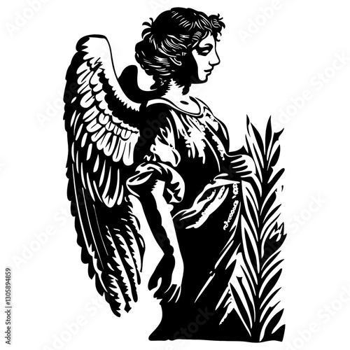 Angel angel illustration silhouette vector