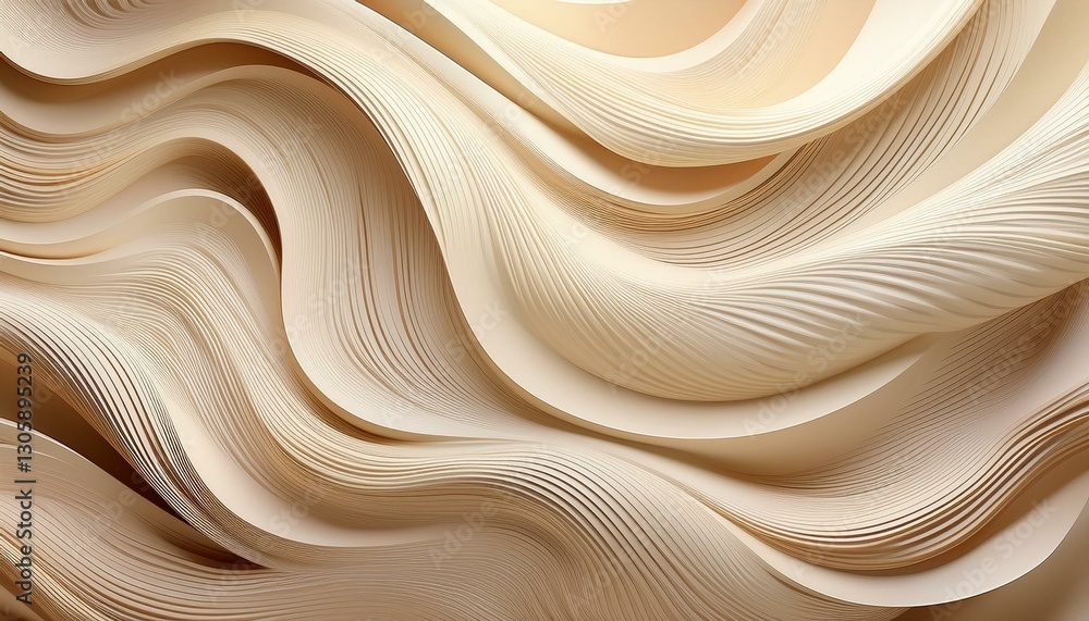 Abstract Beige And Cream Swirling Lines Background, LinkedIn Banner With Flowing Curved Shapes Abstract Beige And Cream Swirling Lines Background, LinkedIn Banner With Flowing Curved Shapes