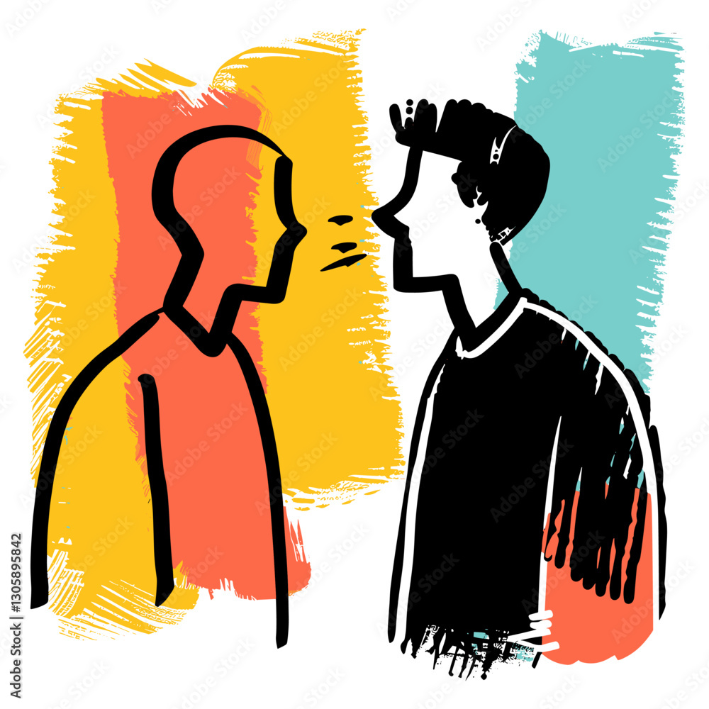 2 finance men talking business concept impressions art human communication vector 2 finance men talking business concept impressions art human communication vector