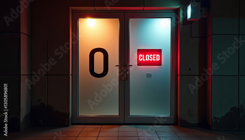 Illuminated exit sign for restaurant safety information and emergency guidance materials
