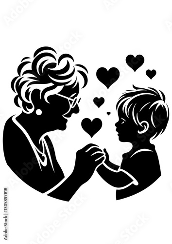 Grandma SVG, Grandmother Svg Bundle, Grandparents Day, Grandson Svg Bundle, Grandkids Svg, Grandmom Svg Clipart Vector, Grandmother Clipart, Grandparents Vector, Grandma Vector, Grandma Silhouette, Gr